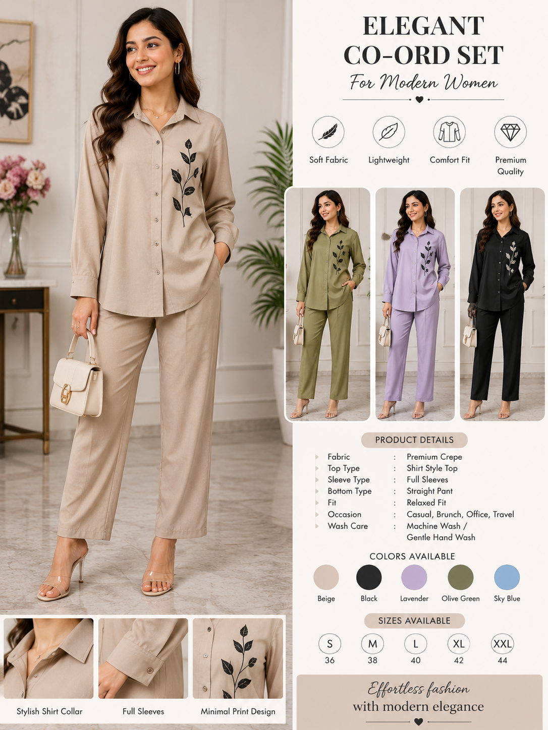 Elegant Co-Ord Set for Women