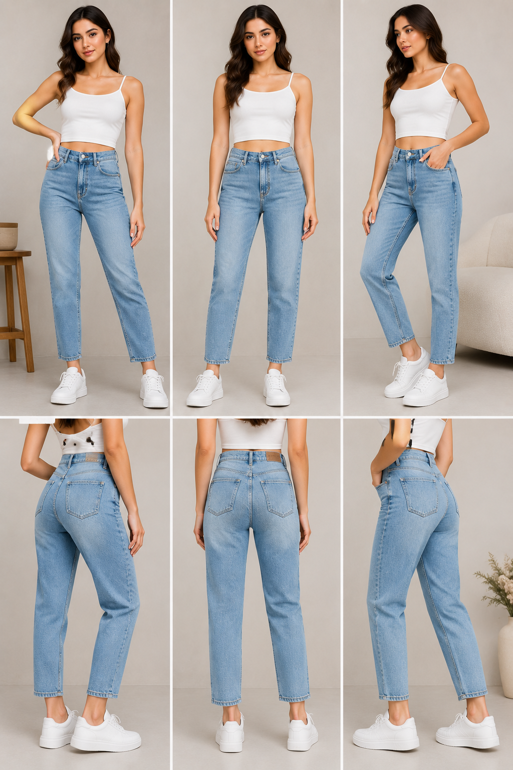 Straight Fit Mom Jeans