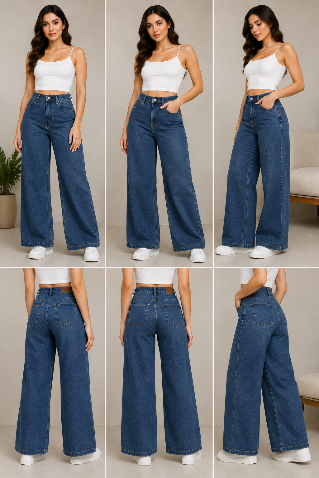 Distressed Blue Jeans