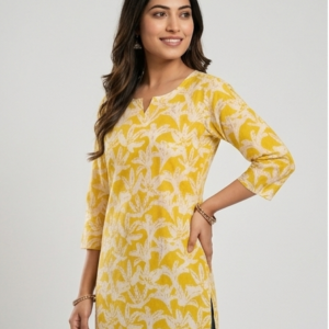 Jaipuri Cotton Short Kurti
